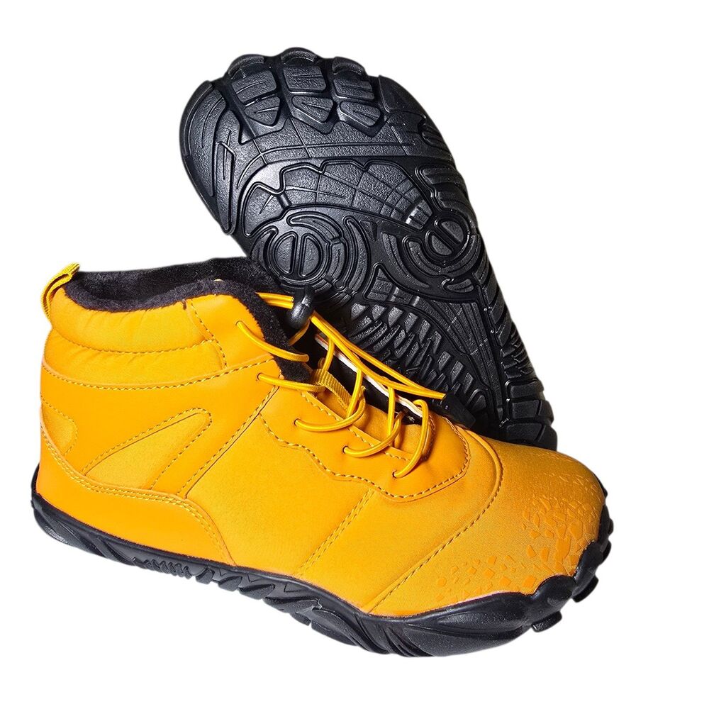 Hike Footwear Vindra Flex Barefoot Winter Shoes Yellow EU 36 Non-Slip Fleece New